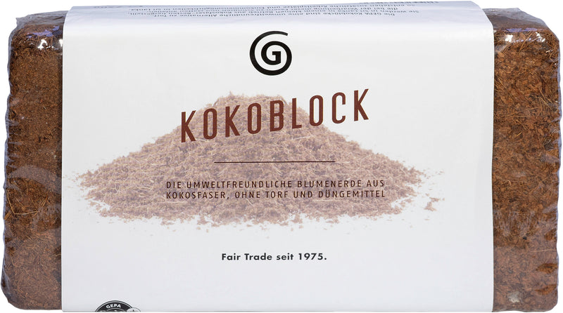 Kokosblok 750 gram (maakt 9 liter potgrond) - fairtrade