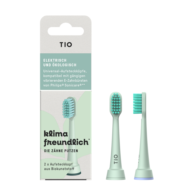Opzetborstels - Philips Sonicare tandenborstels - biobased - ringkleur blauw en groen