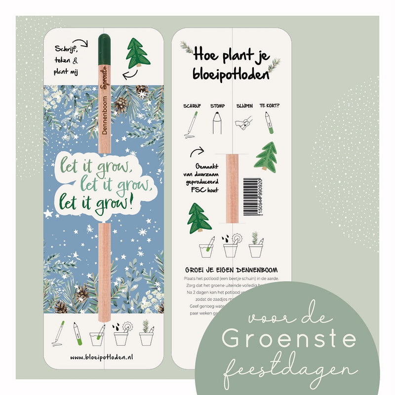 Bloeipotlood - Let it grow - met denneboom zaadjes