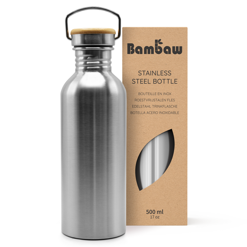 Drinkfles RVS - 500 ml - Natural Steel
