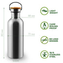 Drinkfles RVS - 500 ml - Natural Steel