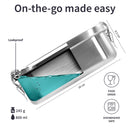 Lunchbox RVS - lekvrij - met verdeler & siliconen ring - 800 ml