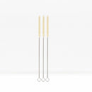 Schoonmaakborstels - rvs & katoen - set van 3