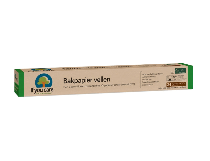 Bakpapier ongebleekt FSC  & composteerbaar - Losse Vellen - 24 stuks