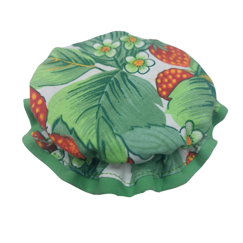 Jam pot covers  - set van 2 - hergebruikt katoen