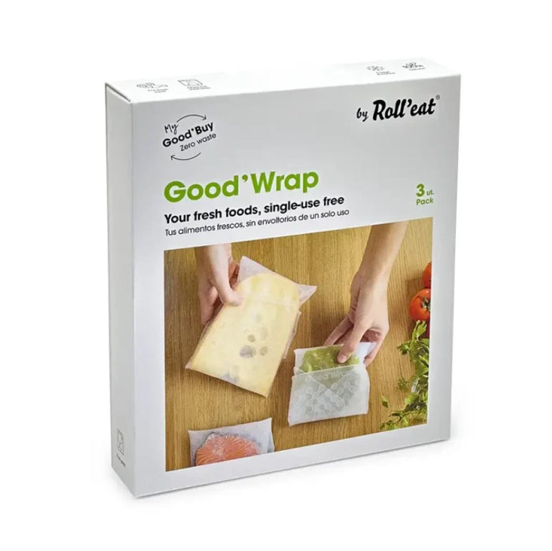 Foodwraps - herbruikbaar van siliconen - 3 stuks