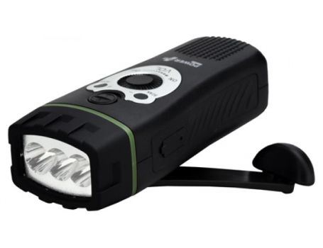 Zaklamp Shark - opwindbaar - met radio