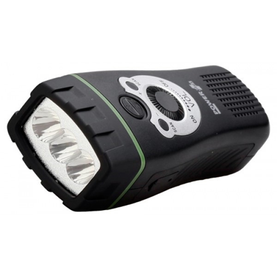 Zaklamp Shark - opwindbaar - met radio