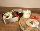 Lunchbox RVS - met verdeler en siliconen ring - 800 ml