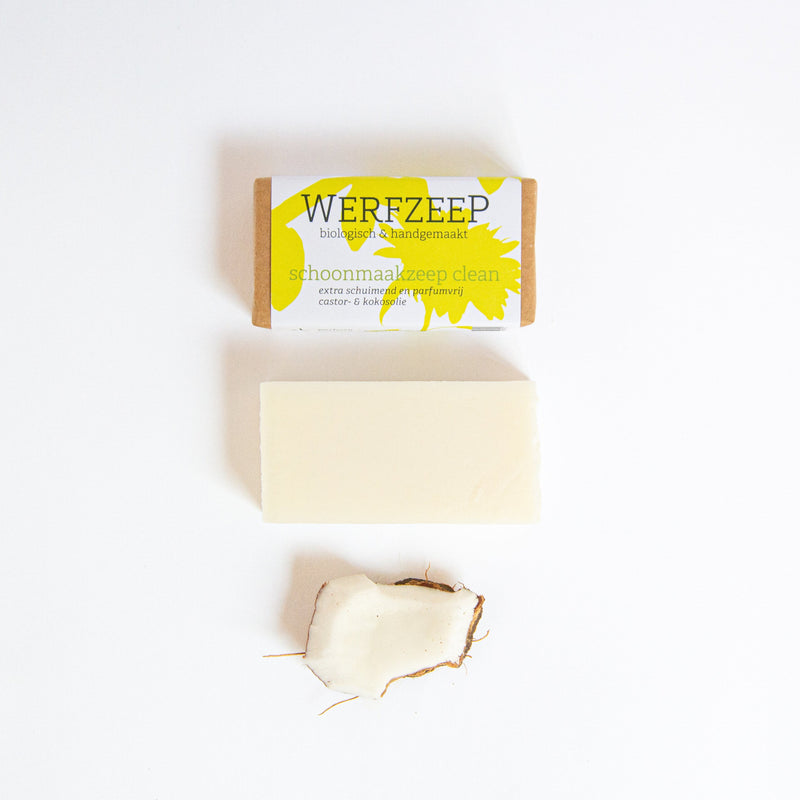 Schoonmaakzeep - clean - parfumvrij - 100 gr