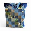 Shopper patchwork - handgemaakt van tweedehands stoffen