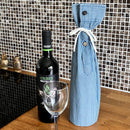 Cadeauzak voor flessen - hergebruikt katoen