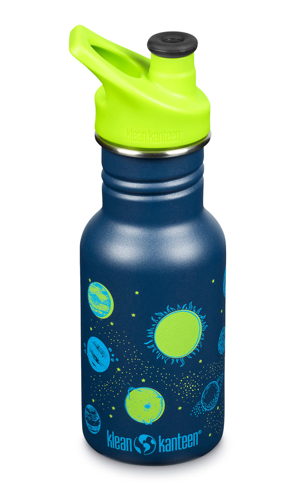 Kinder Drinkfles RVS - 355ml met sportdop - planeten
