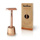 Metalen scheermes - safety razor - met standaard