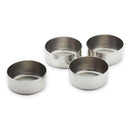 Theelichtjeshouders herbruikbaar - RVS - 4 stuks