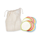 Wasbare wattenschijfjes - met wasnetje - 10 stuks - Bio Katoen