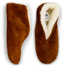 Spaanse kinder sloffen - cognac - 100% wol